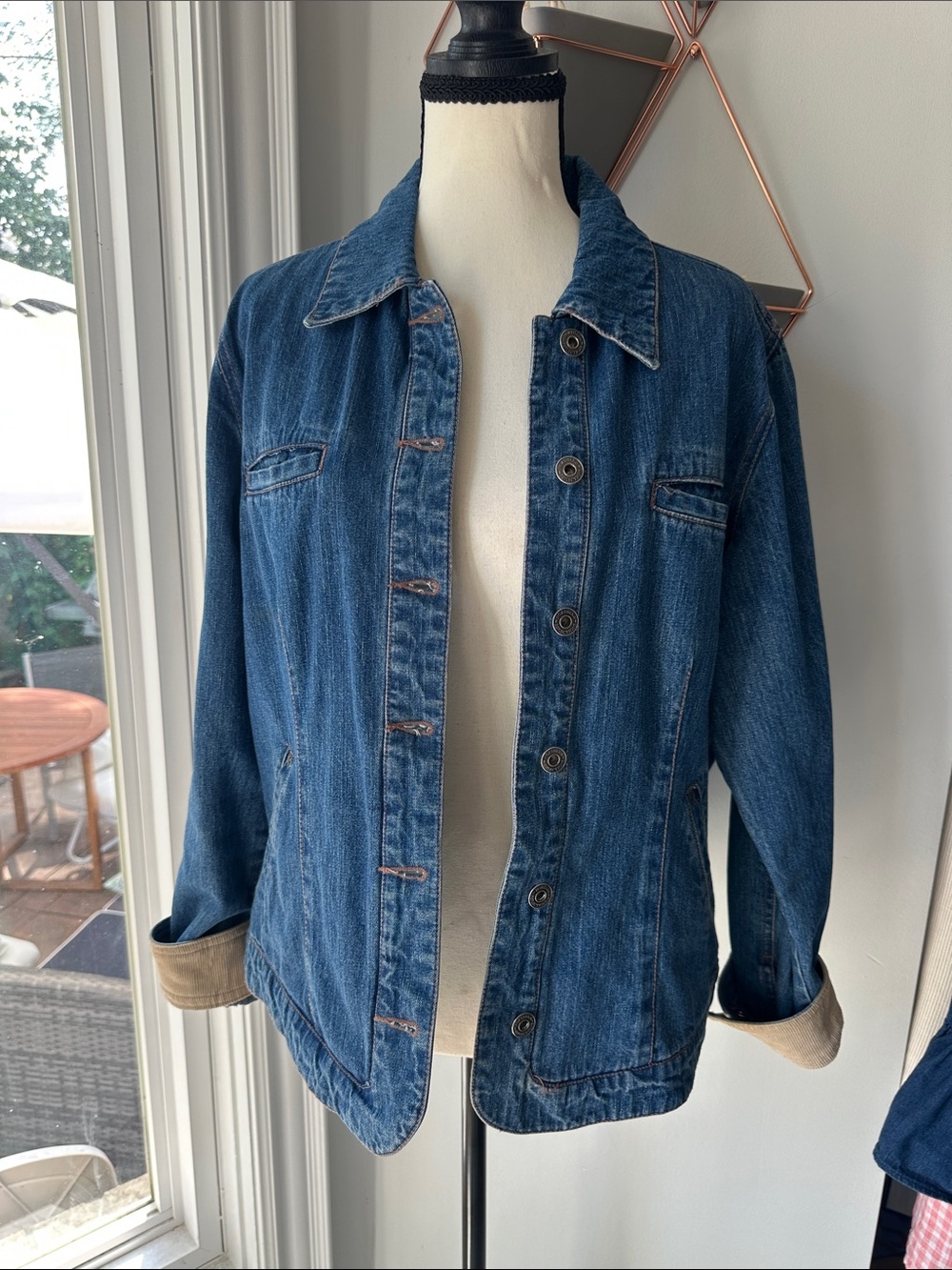 VINTAGE NORTHERN REFLECTIONS Blue Denim Jean Jacket Barn Chore Coat Size Medium